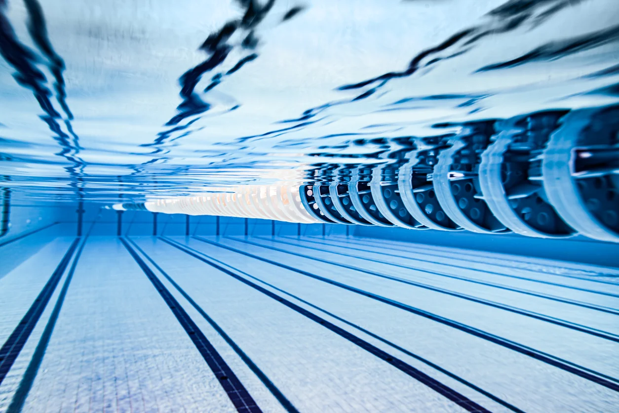 Close-up underwater shot of a pool to represent drowning cases handled by Trident Law HQ