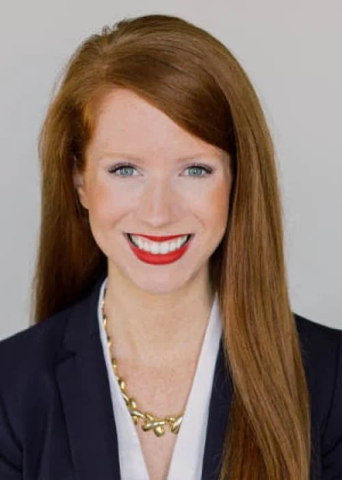 This is a high-resolution business portrait of Stephanie Balzili, serving as co-counsel with Trident Law HQ, with a simple solid background.